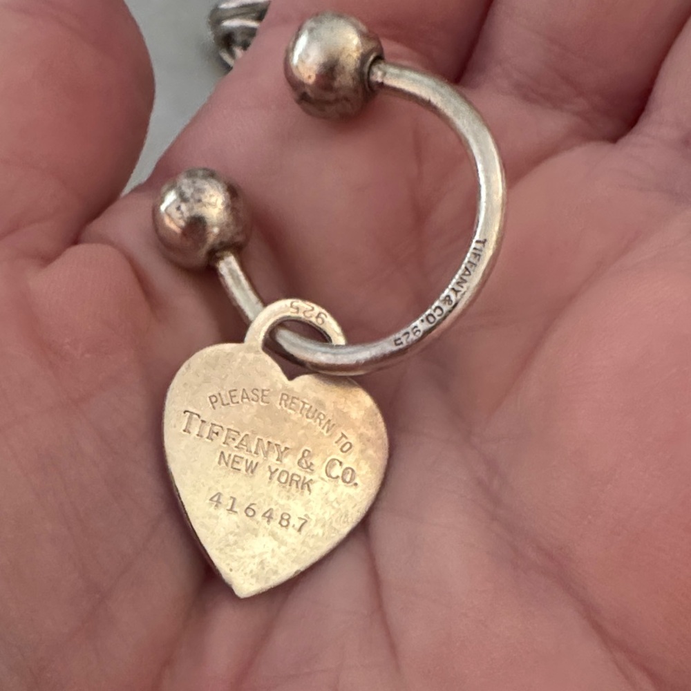 Tiffany & Co. Silver Return to Tiffany Heart Charm Key Holder